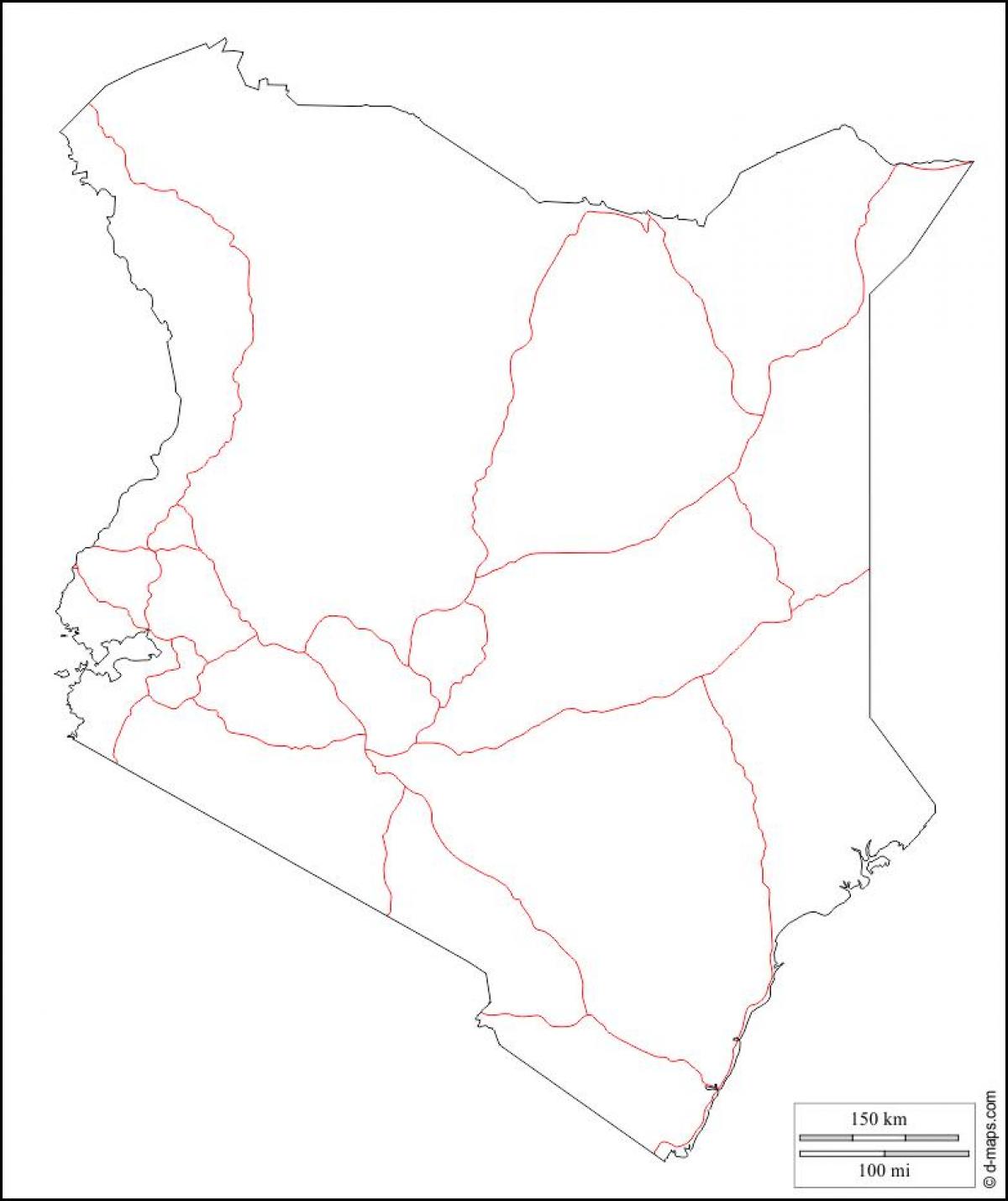 Порожній Кенії на карті