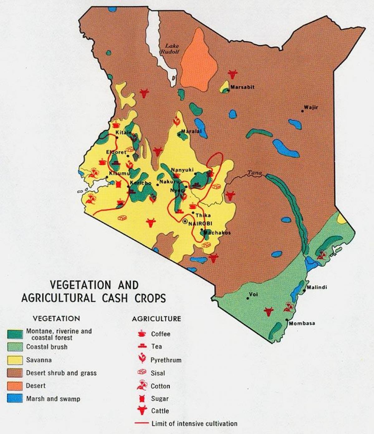 карта Кенії природних ресурсів