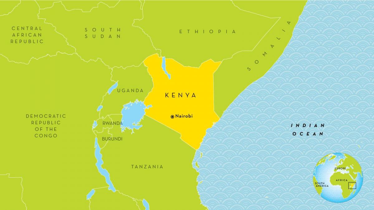 Найробі, Кенія на карті