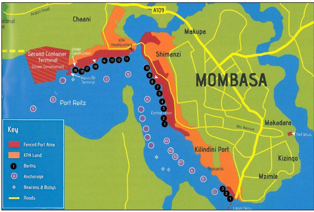 карта момбаса Кенія