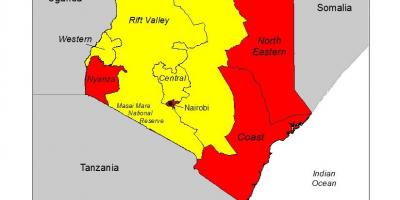 Карта Кенії малярією