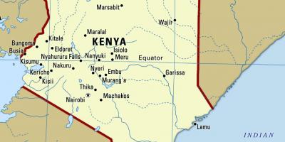 Карта Кенії з містами