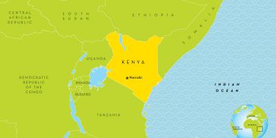 Найробі, Кенія на карті