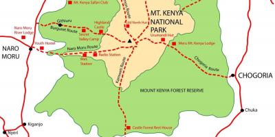 Карта гора Кенія