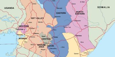 Карта політична карта Кенії