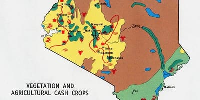 Карта Кенії природних ресурсів
