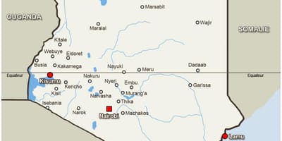 Карта кітале Кенія